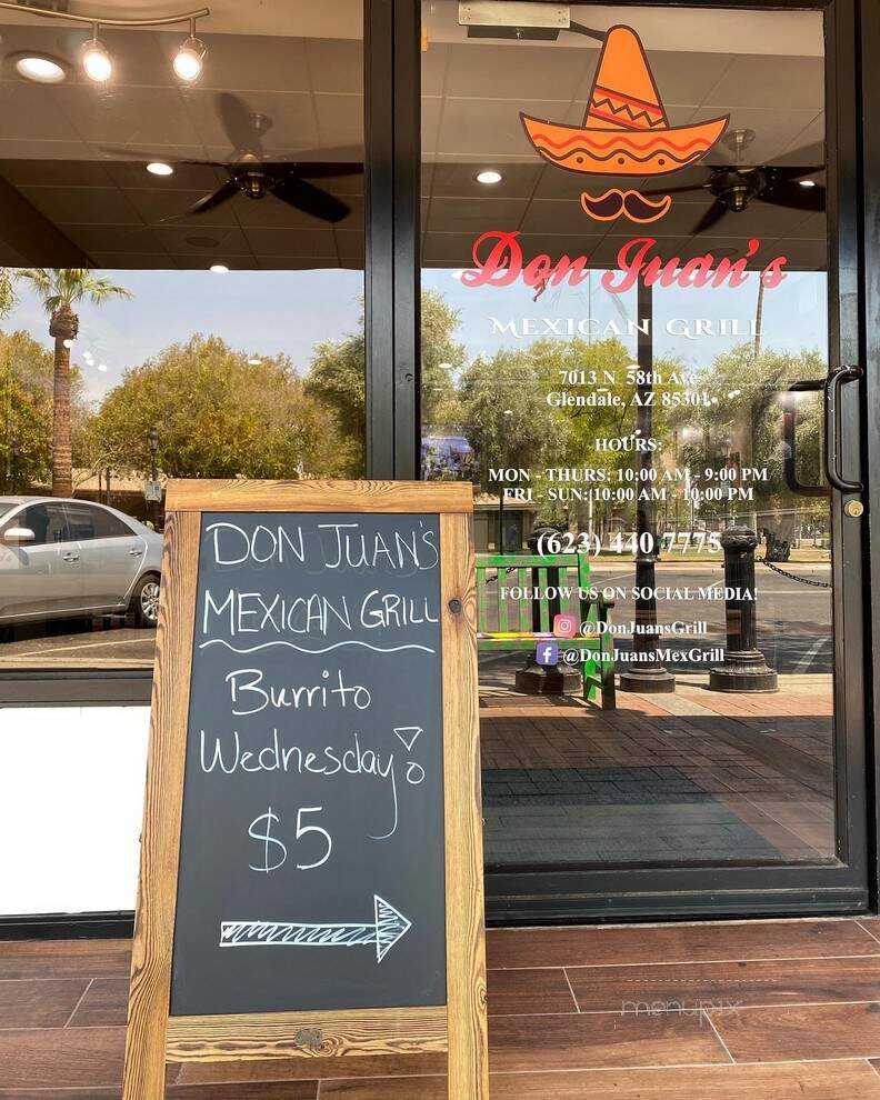 Don Juan's Mexican Grill - Glendale, AZ menu_pic