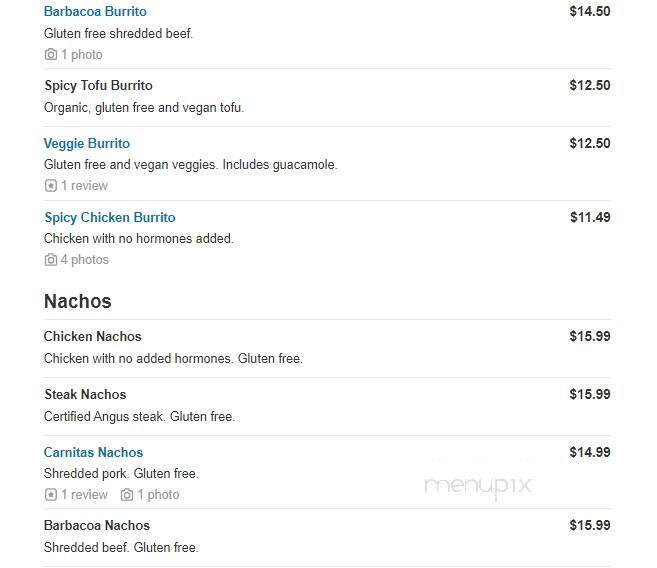Dosbros Fresh Mexican Grill - Gallatin, TN menu_pic