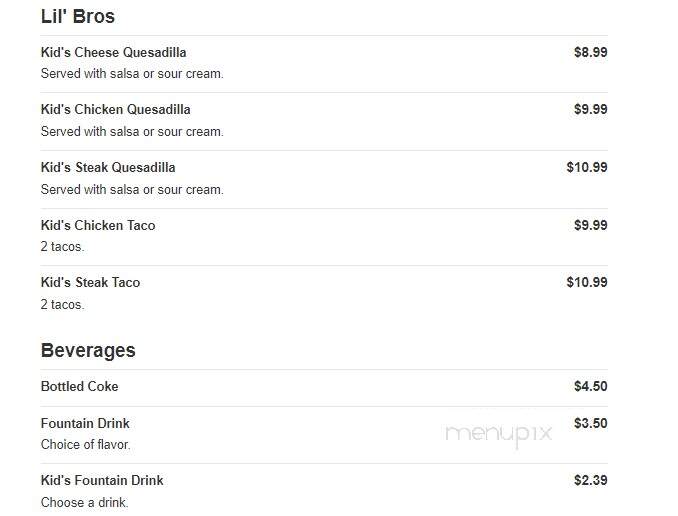 Dosbros Fresh Mexican Grill - Gallatin, TN menu_pic