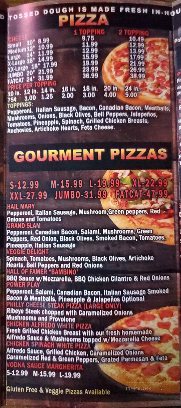 Fat Cat's Pizza - Murrieta, CA menu_pic