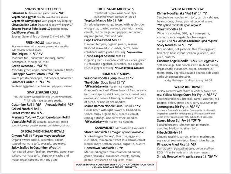 Freshroll - Mashpee, MA menu_pic