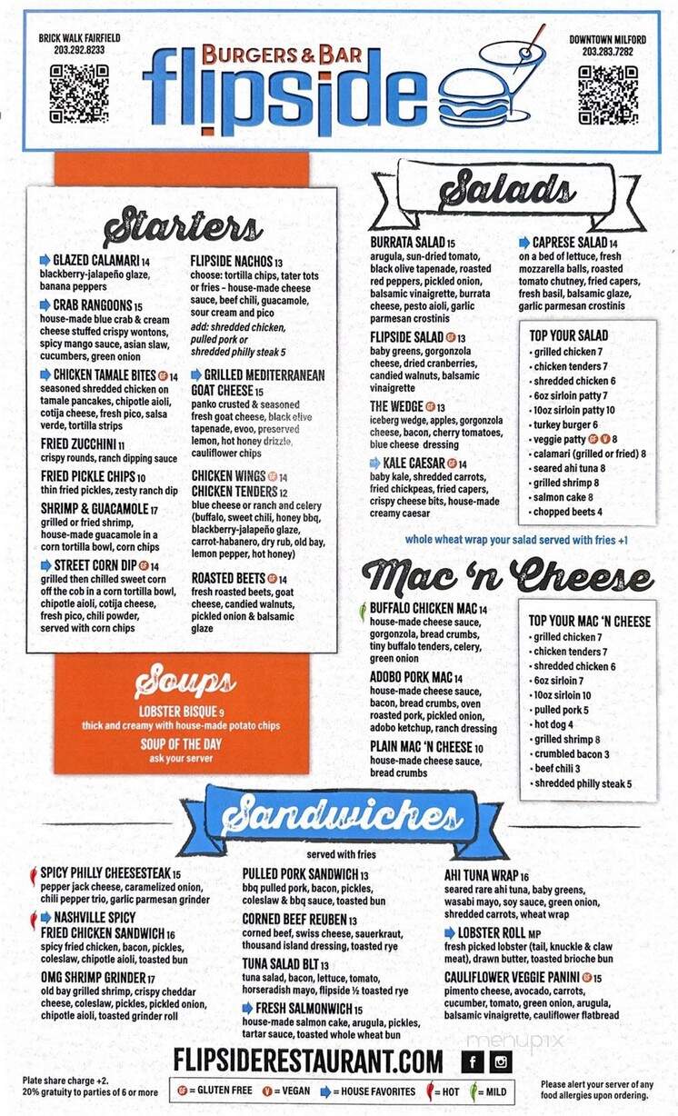 Flipside Burgers and Bar - Milford, CT menu_pic