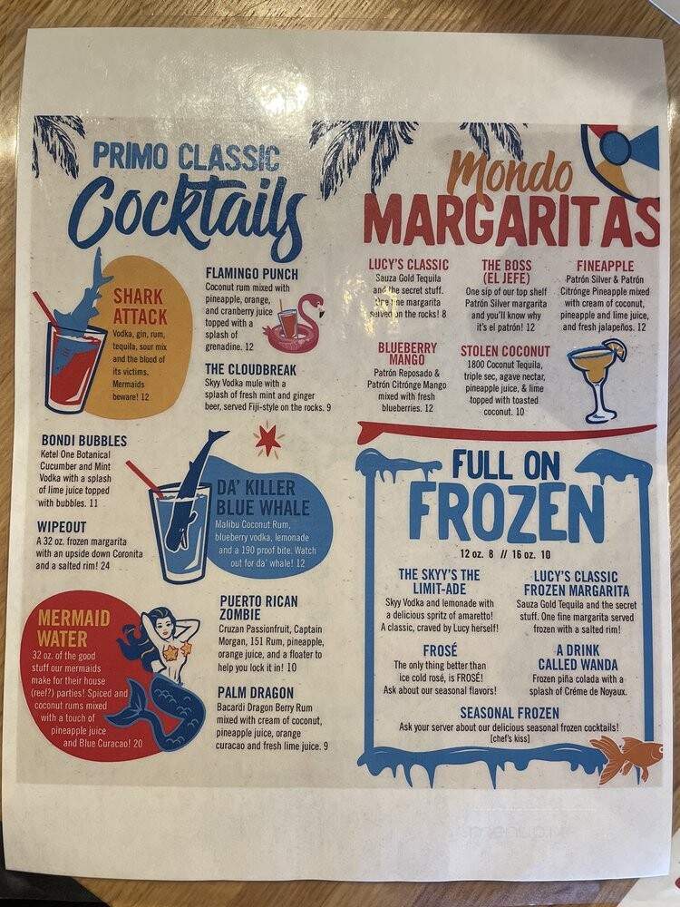 Lucy's Retired Surfer Bar - Foley, AL menu_pic