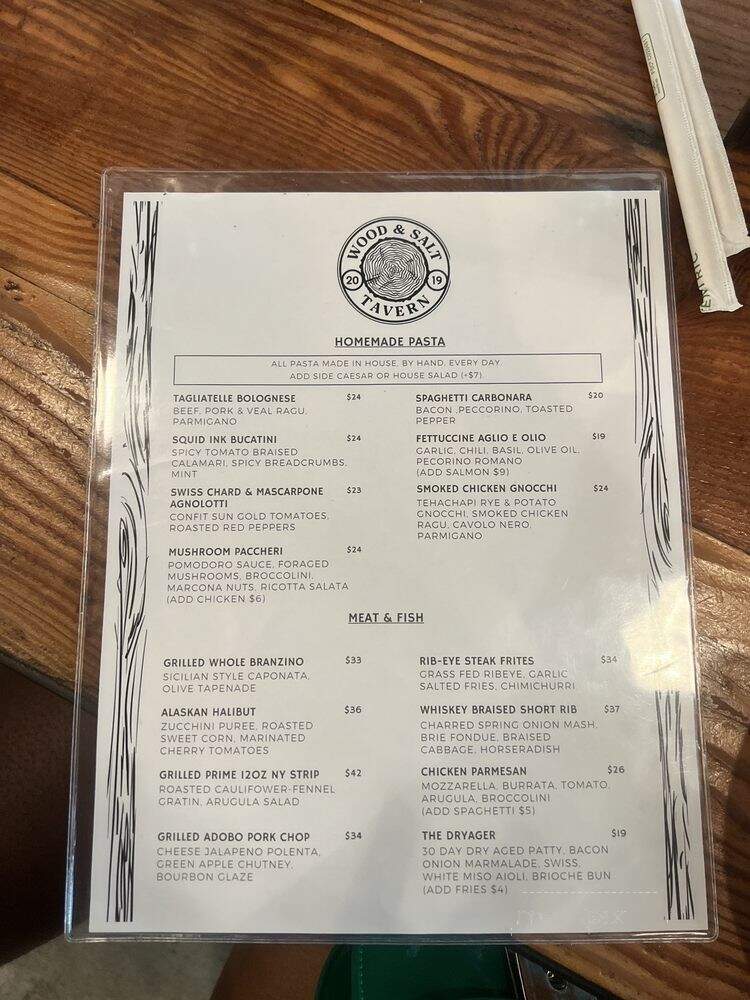 Wood & Salt Tavern - Long Beach, CA menu_pic