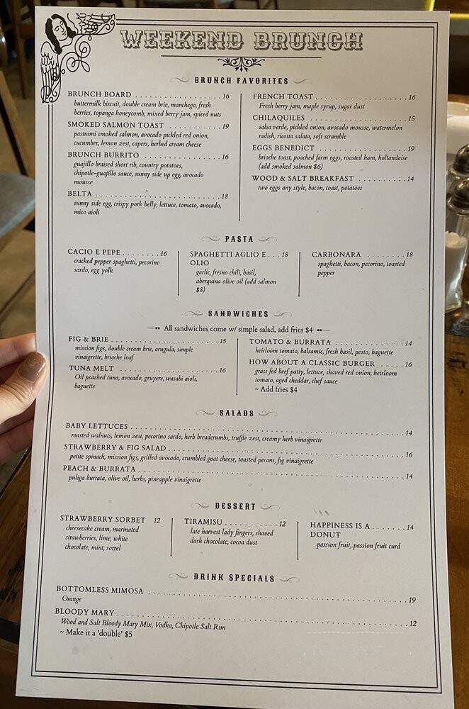 Wood & Salt Tavern - Long Beach, CA menu_pic