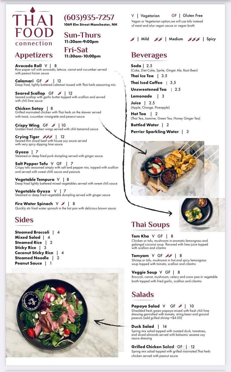 Thai Food Connection - Manchester, NH menu_pic