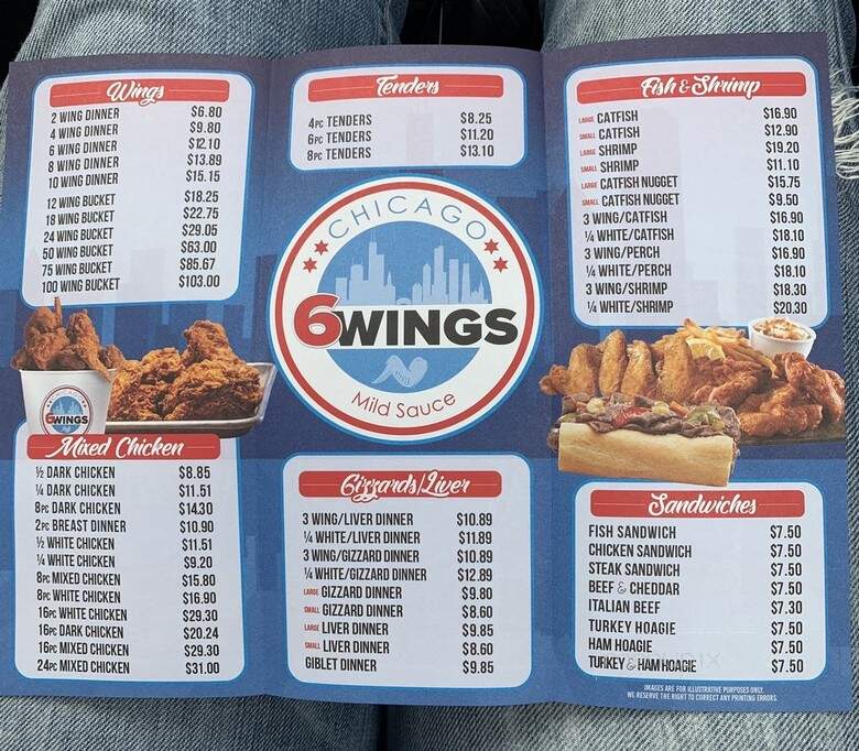 Chicago 6 Wings - Las Vegas, NV menu_pic
