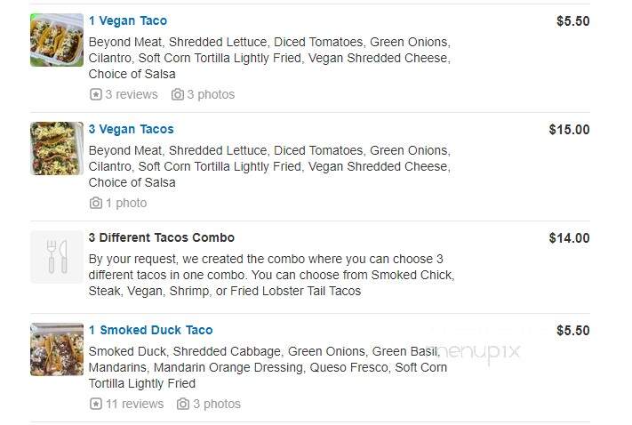 Treat Day Truck - Los Angeles, CA menu_pic