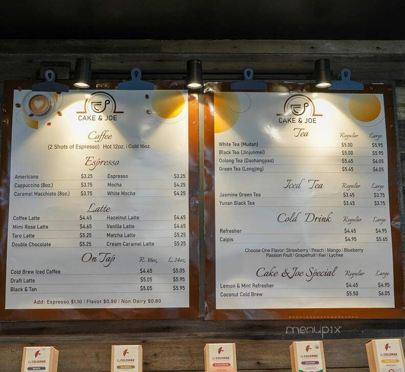 Cake & Joe - Philadelphia, PA menu_pic