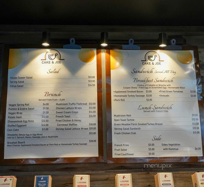 Cake & Joe - Philadelphia, PA menu_pic