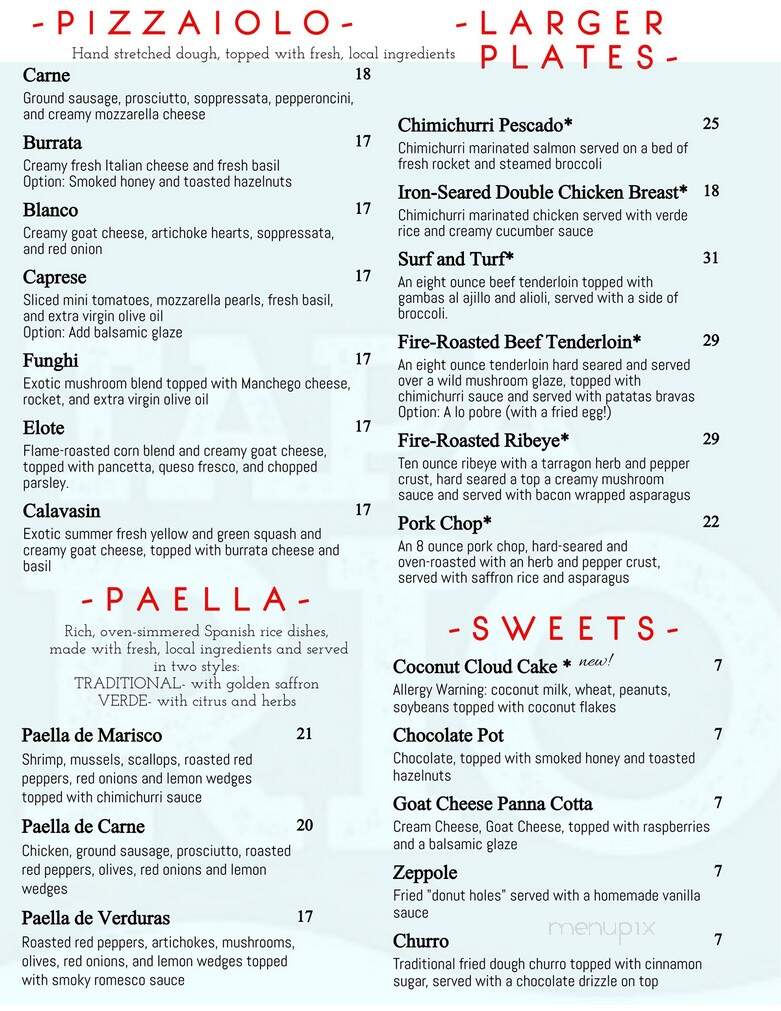 Tapa Rio - Fredericksburg, VA menu_pic