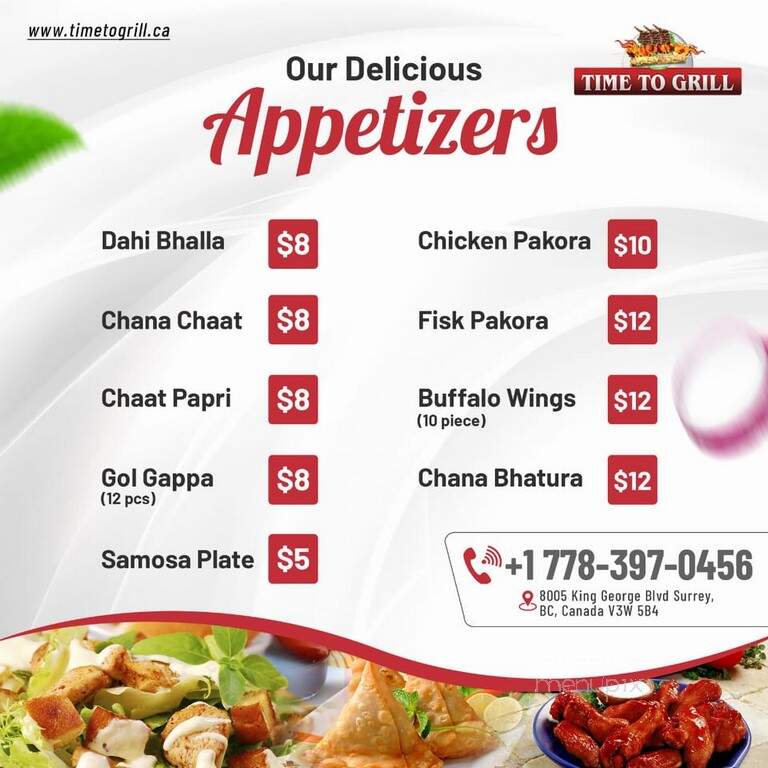 Time To Grill - Surrey, BC menu_pic