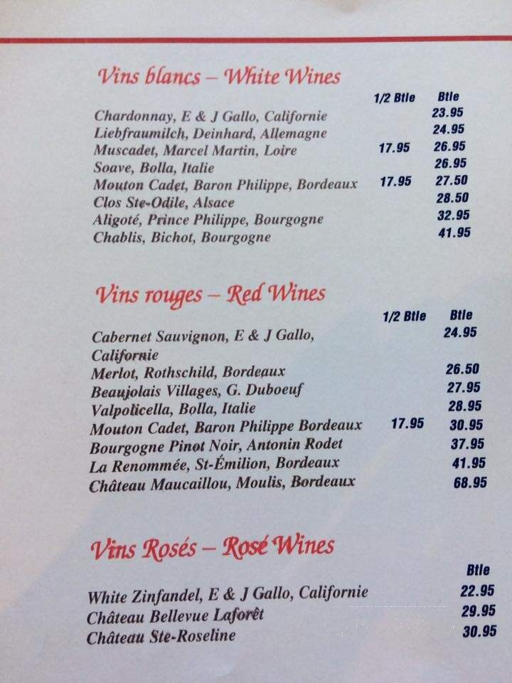 La Chinoise - Vaudreuil-Dorion, QC menu_pic