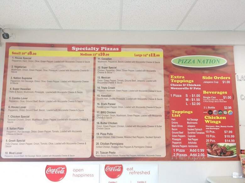 Pizza Nation - Surrey, BC menu_pic