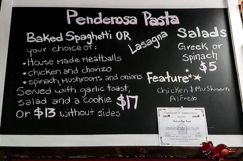 Penderosa Pizza - Pender Island, BC menu_pic