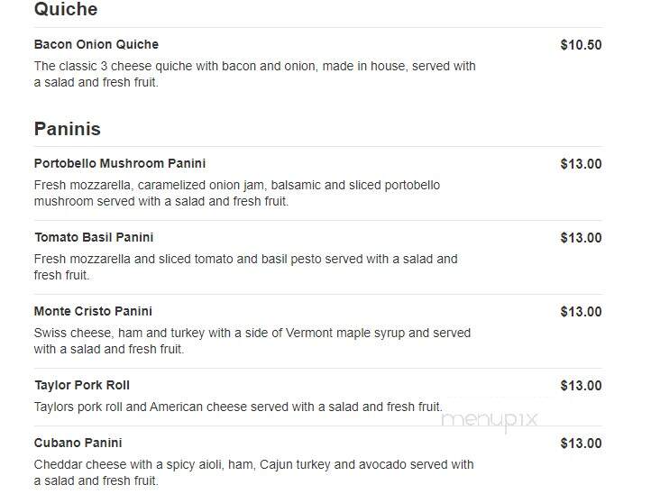 Cricket Corner Cafe - Glenmoore, PA menu_pic