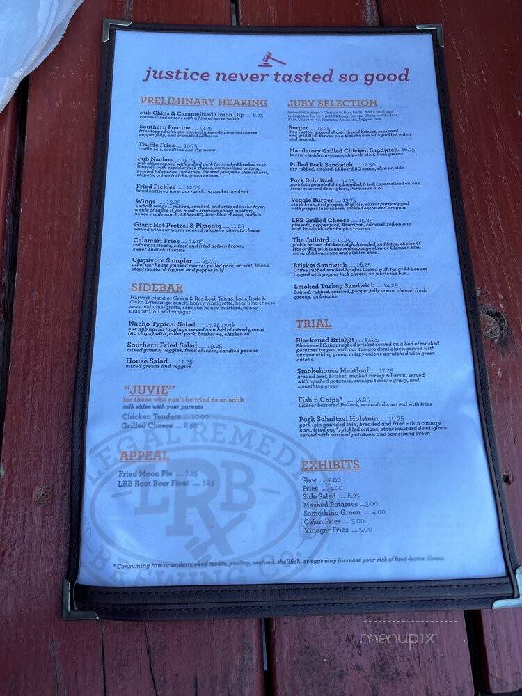 Legal Remedy Brewing Pizza - Rock Hill, SC menu_pic