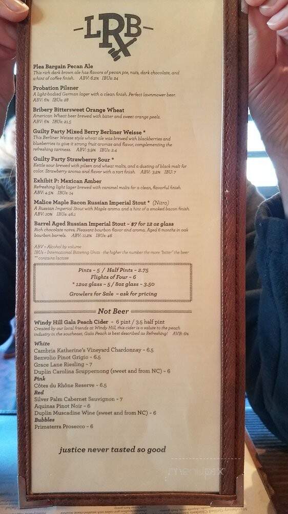 Legal Remedy Brewing Pizza - Rock Hill, SC menu_pic