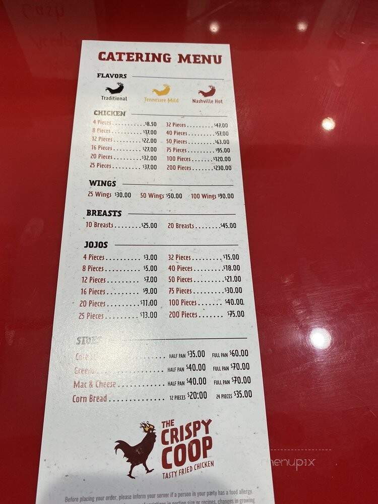 The Crispy Coop - Pickerington, OH menu_pic