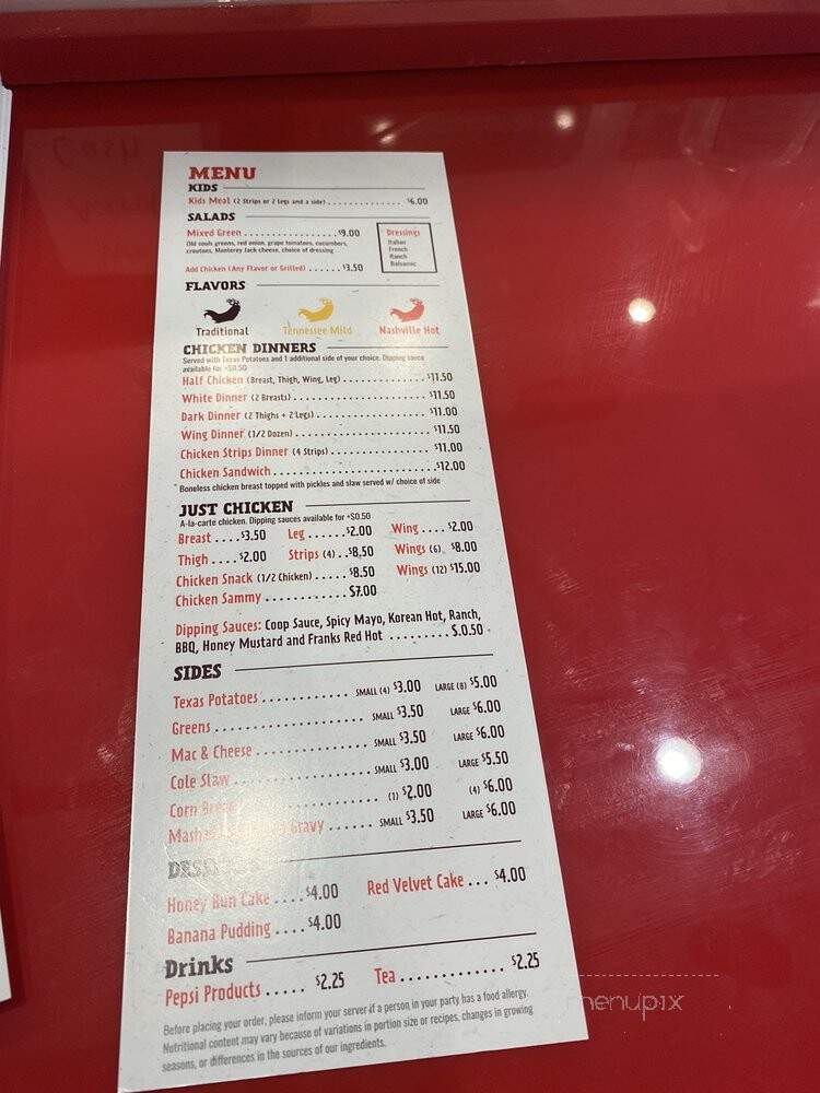The Crispy Coop - Pickerington, OH menu_pic