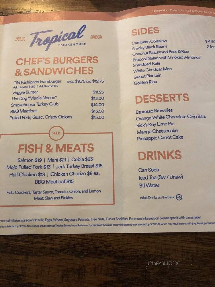 Tropical Smokehouse - West Palm Beach, FL menu_pic