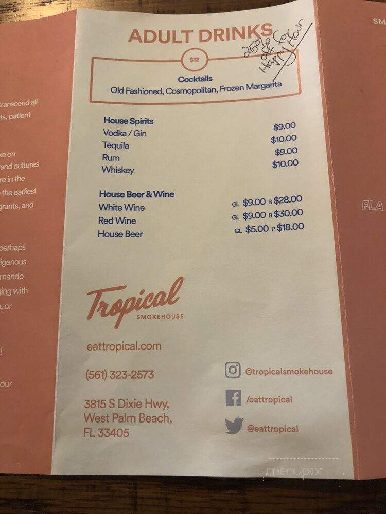 Tropical Smokehouse - West Palm Beach, FL menu_pic