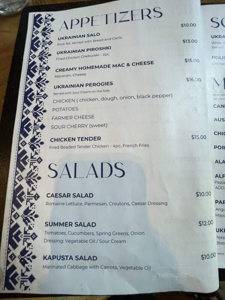 Paradise Village Restaurant - Ashford, WA menu_pic