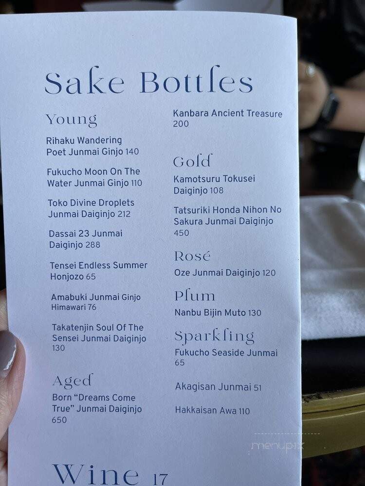 Kessaku - Dallas, TX menu_pic
