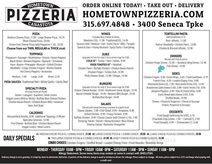 Hometown Pizzeria - Canastota, NY