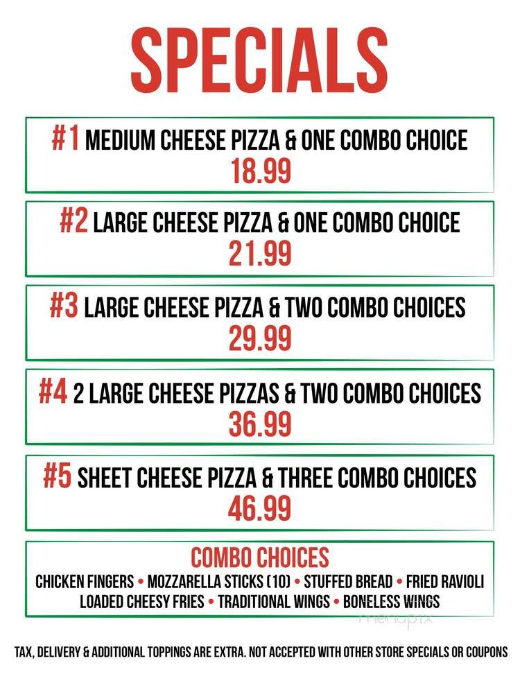 Hometown Pizzeria - Canastota, NY menu_pic