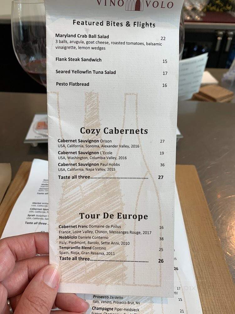 Vino Volo - Orlando, FL menu_pic