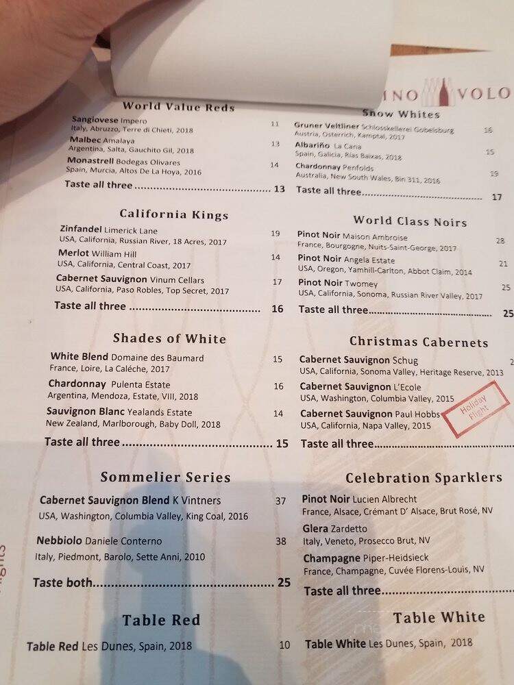 Vino Volo - Orlando, FL menu_pic