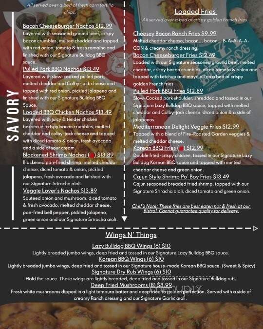 Lazy Bulldog - Roanoke, VA menu_pic