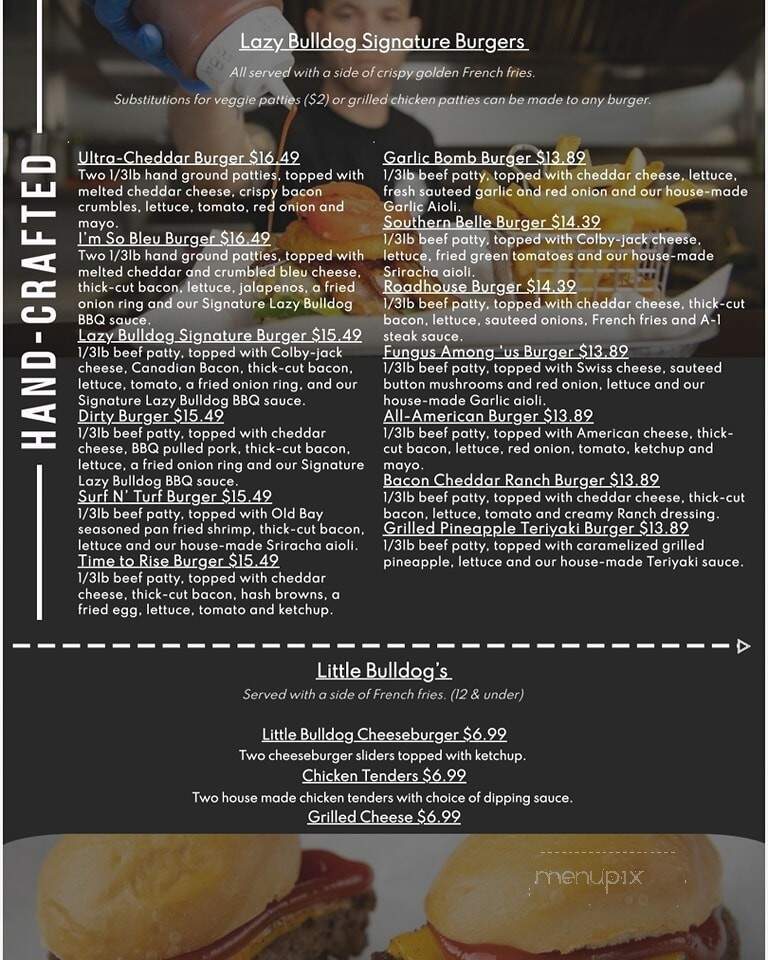 Lazy Bulldog - Roanoke, VA menu_pic