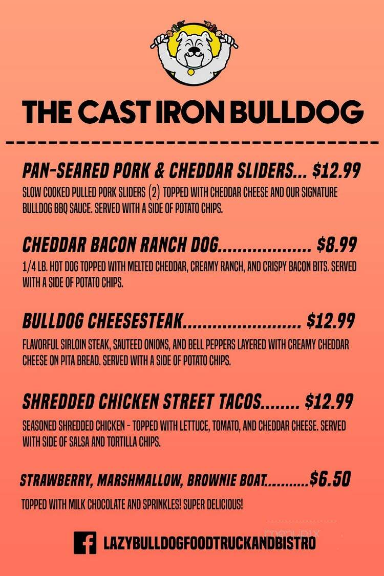 Lazy Bulldog - Roanoke, VA menu_pic