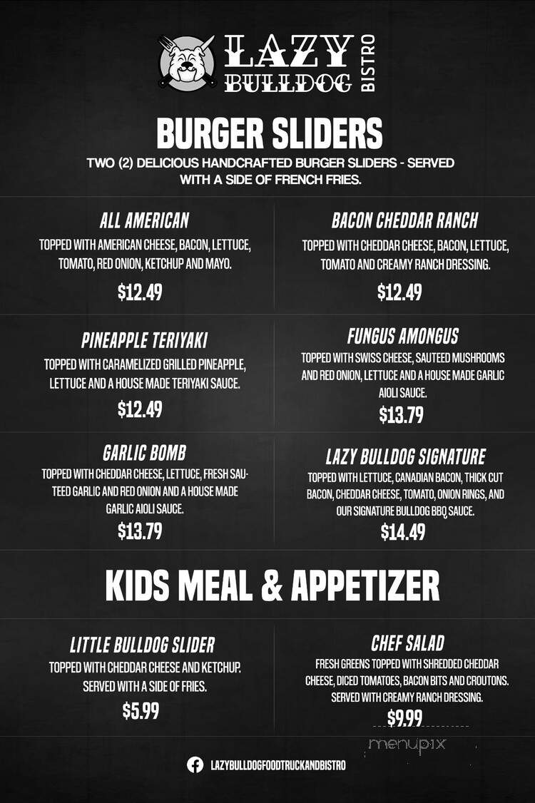 Lazy Bulldog - Roanoke, VA menu_pic