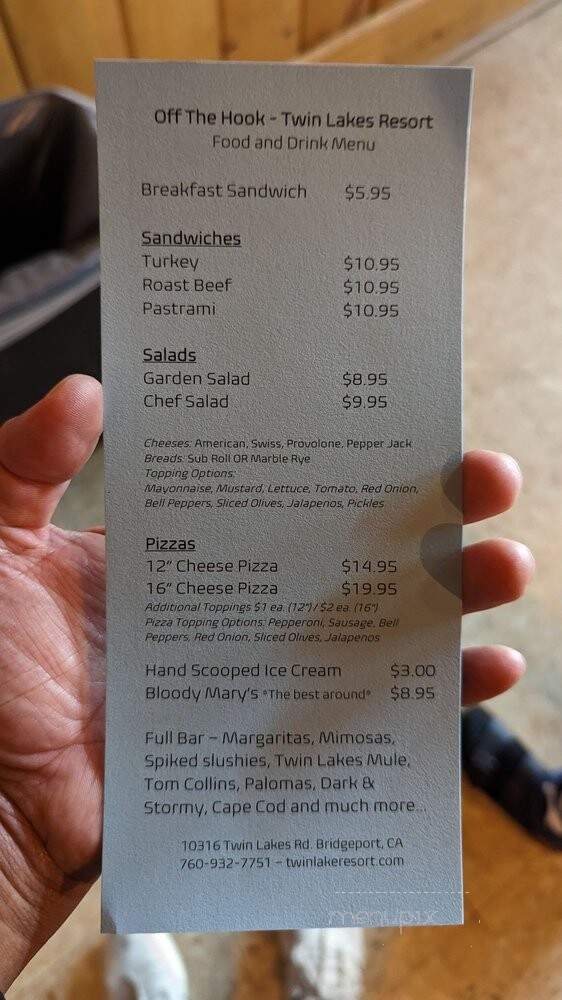 Off the Hook Deli - Bridgeport, CA menu_pic