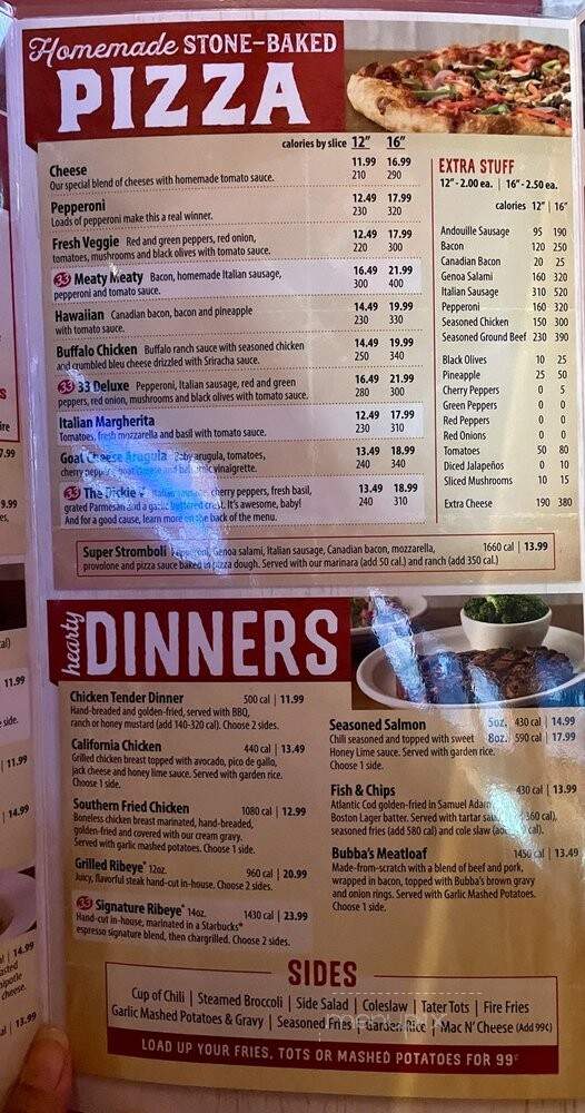Bubba's 33 - San Antonio, TX menu_pic