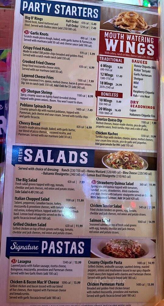 Bubba's 33 - San Antonio, TX menu_pic