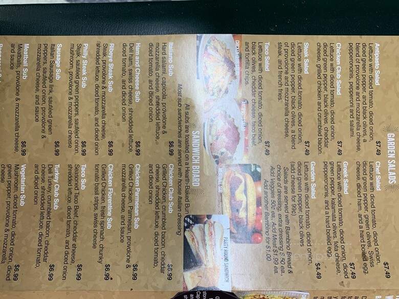 DeFelice Bros Pizza - Wintersville, OH menu_pic
