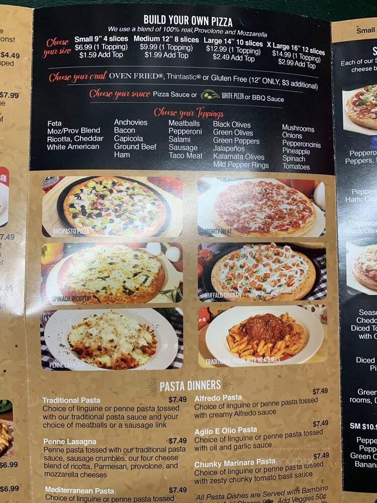 DeFelice Bros Pizza - Wintersville, OH menu_pic
