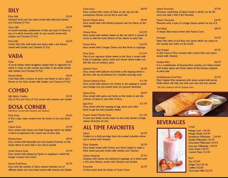 Minerva Tiffins - Scarborough, ON menu_pic