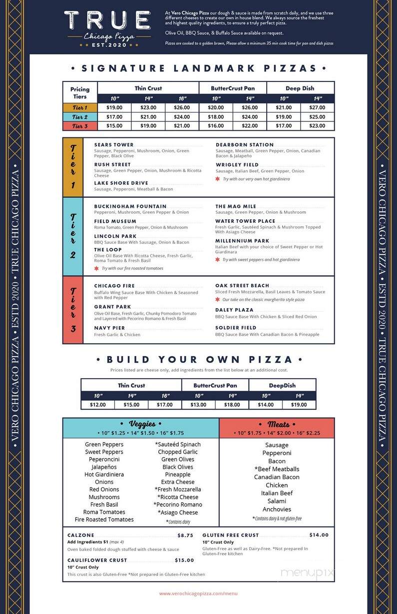 Vero Chicago Pizza - Queen Creek, AZ menu_pic