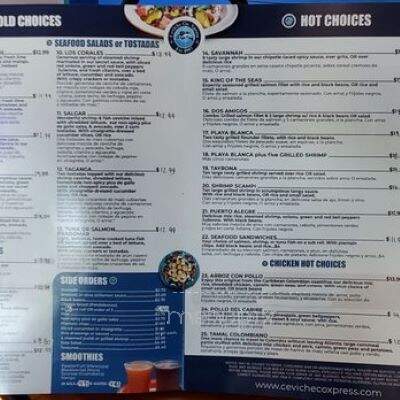 Ceviche Co. Xpress: Seafood Bar - Duluth, GA menu_pic