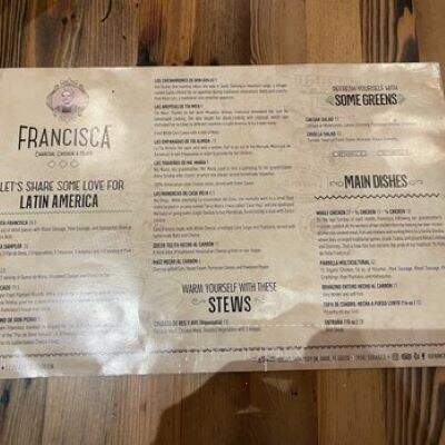 Francisca Charcoal Chicken & Meats - Davie, FL menu_pic