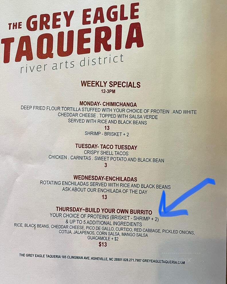 The Grey Eagle Taqueria - Hot Springs, NC