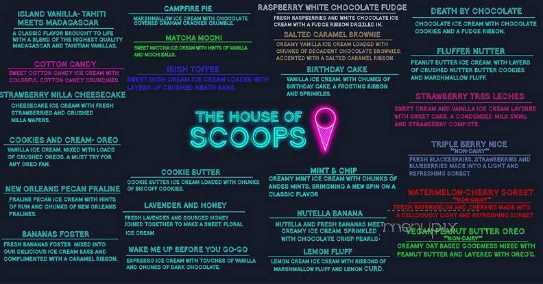The House of Scoops - Glendora, CA menu_pic