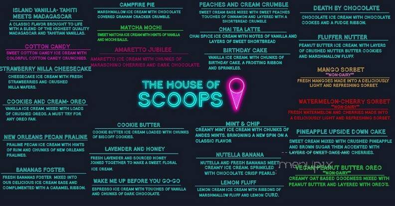 The House of Scoops - Glendora, CA menu_pic
