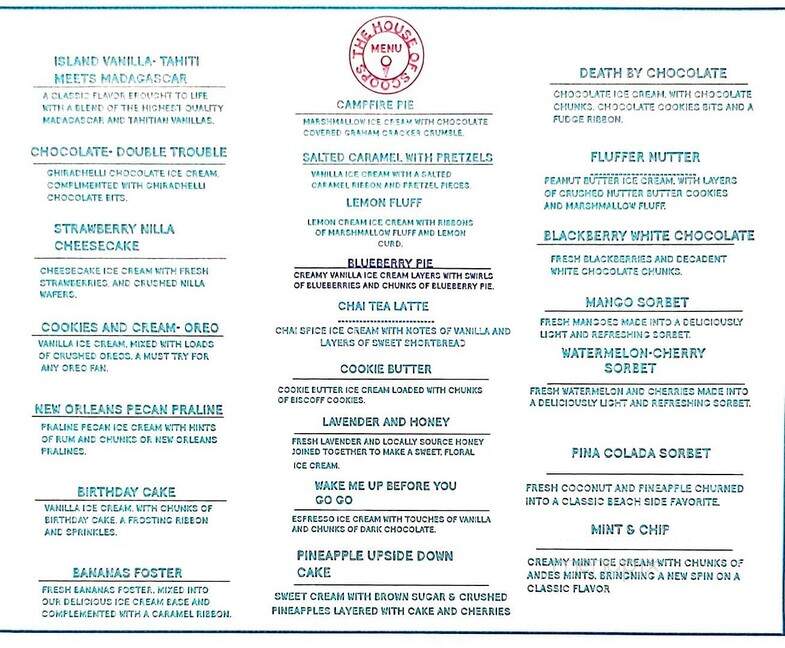 The House of Scoops - Glendora, CA menu_pic