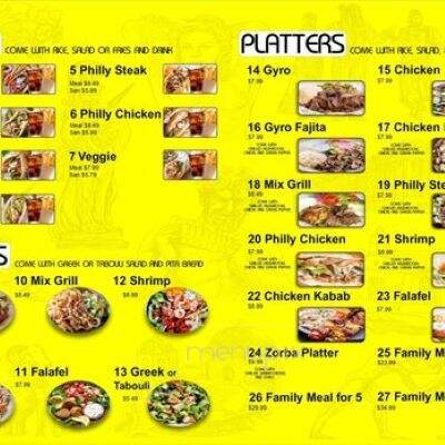 Zorba Cafe - Smyrna, TN menu_pic